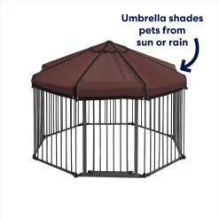Frisco Outdoor Galvanized Steel 8-Panel Configurable Gate And Playpen With Oxford Roof 11 Frisco Outdoor Galvanized Steel 8-Panel Configurable Gate And Playpen With Oxford Roof -Frisco 507086 PT2. AC SS1800 V1669212042