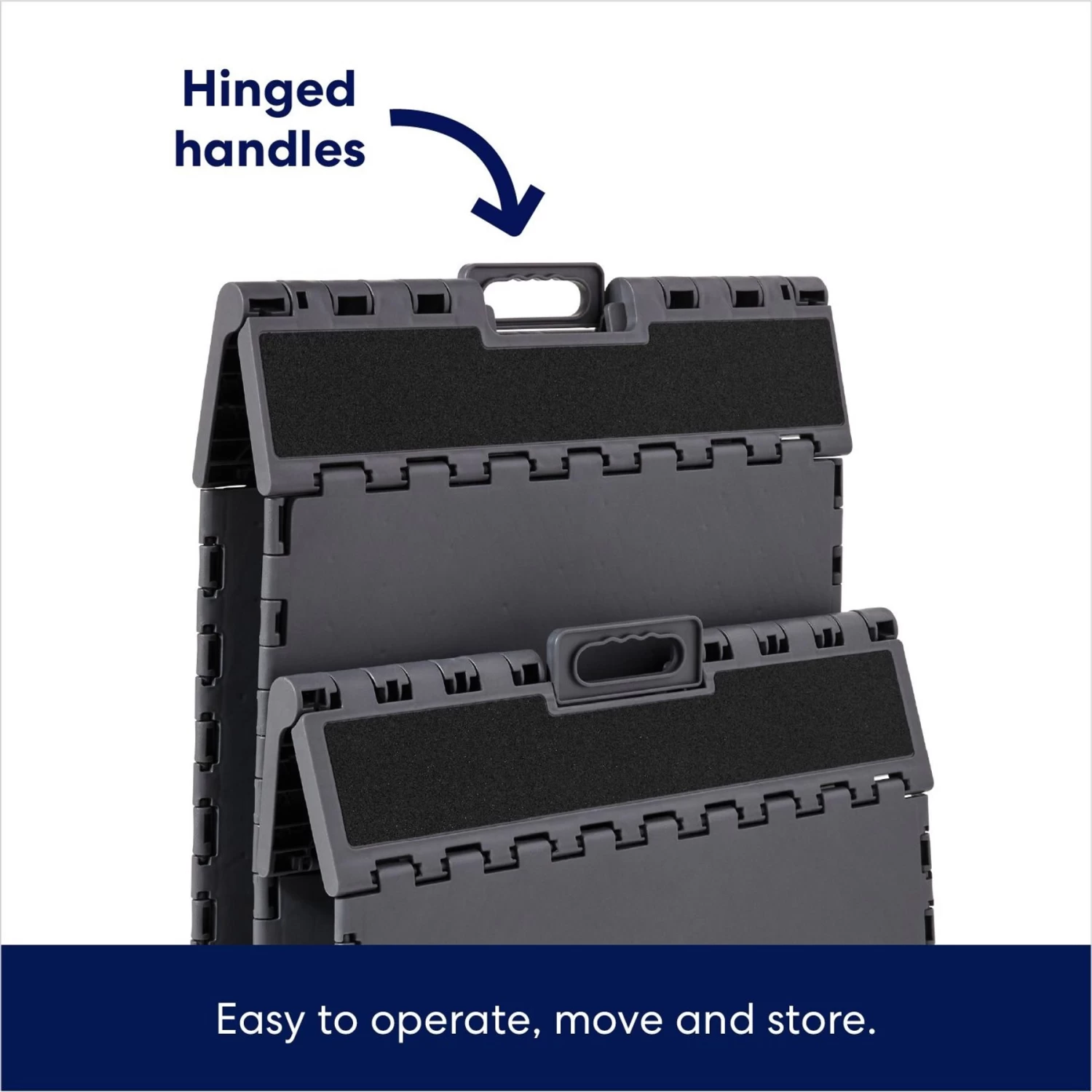 Frisco Foldable Cat & Dog Plastic Stairs, Grey 3 Frisco Foldable Cat & Dog Plastic Stairs, Grey - Image 3