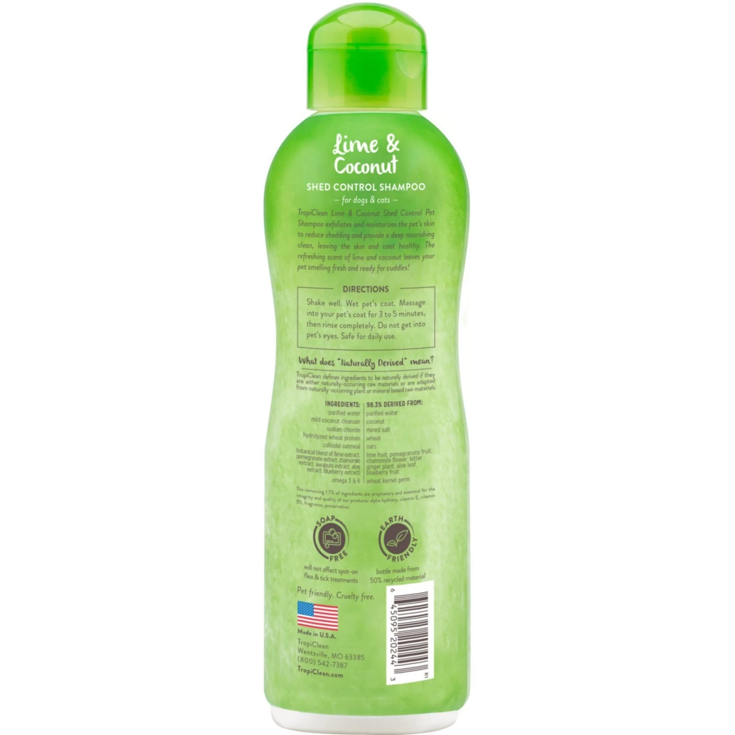 TropiClean Lime & Coconut Deshedding Dog Shampoo & Frisco Shedding Rake Dog & Cat Brush 3 TropiClean Lime & Coconut Deshedding Dog Shampoo & Frisco Shedding Rake Dog & Cat Brush - Image 3