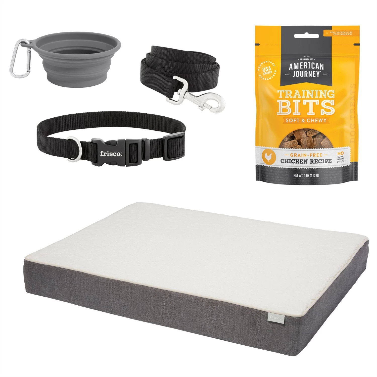 Frisco Orthopedic Pillow Cat & Dog Bed + 4 Items 1 Frisco Orthopedic Pillow Cat & Dog Bed + 4 Items