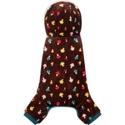Frisco Cozy Plush Fleece Dog & Cat PJs, Mushrooms -Frisco 718950 PT4. AC SS1800 V1692977094