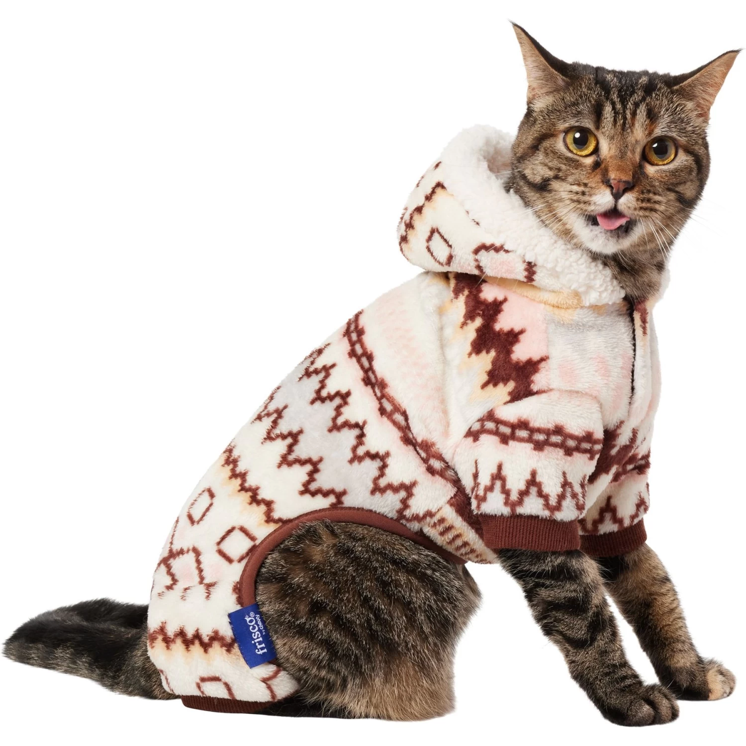 Frisco Fairisle Cozy Plush Fleece Dog & Cat PJs, Cream 3 Frisco Fairisle Cozy Plush Fleece Dog & Cat PJs, Cream - Image 3