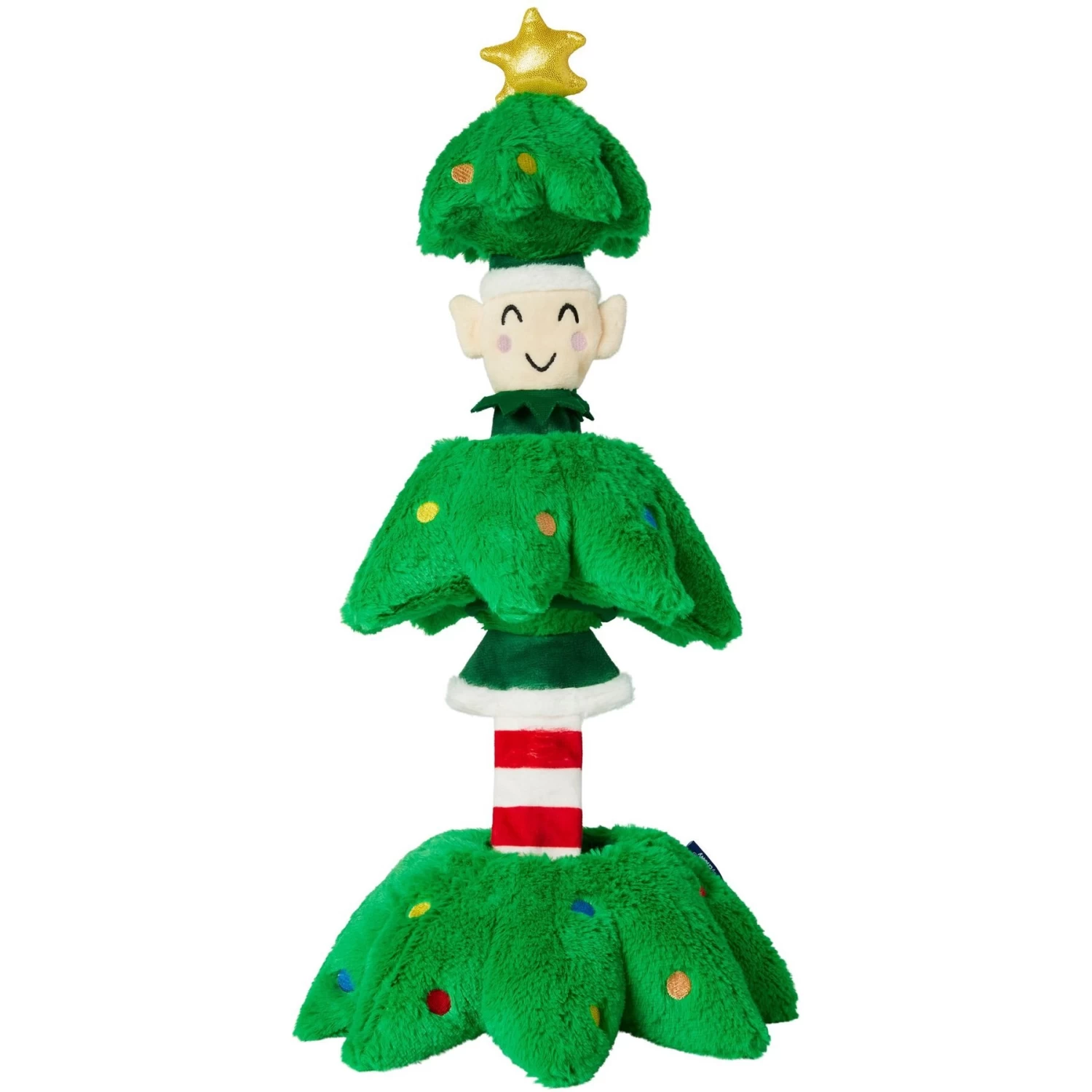 Frisco Holiday Elf In A Tree Bungee Plush Squeaky Dog Toy 1 Frisco Holiday Elf In A Tree Bungee Plush Squeaky Dog Toy