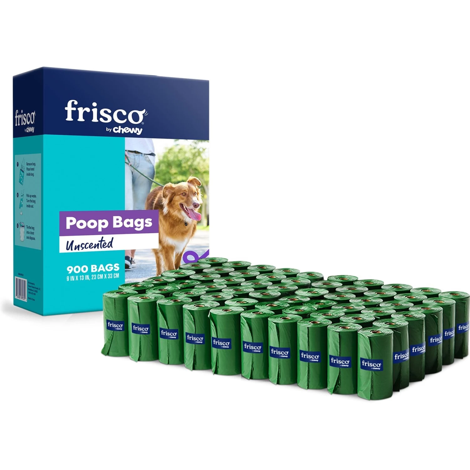 Frisco Dog Poop Bags + 2 Dispensers, 900 Count 1 Frisco Dog Poop Bags + 2 Dispensers, 900 Count