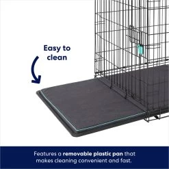 Frisco Heavy Duty Enhanced Lock Double Door Fold & Carry Wire Dog Crate & Mat Kit & MidWest Quiet Time Fleece Dog Crate Mat -Frisco 947398 PT4. AC SS1800 V1693601869