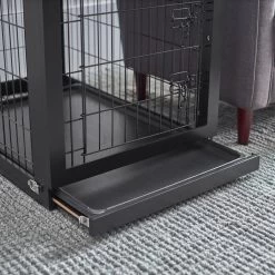 Frisco Double Door Furniture Style Dog Crate, Black & Frisco Swirl Dog Crate Mat -Frisco 947710 PT3. AC SS1800 V1693596973