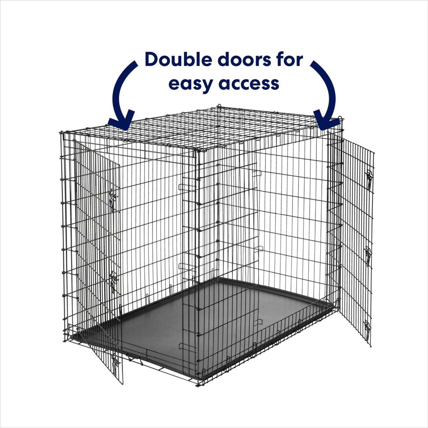 Frisco XX-Large Heavy Duty Double Door Wire Dog Crate, 54 Inch 4 Frisco XX-Large Heavy Duty Double Door Wire Dog Crate, 54 Inch - Image 4