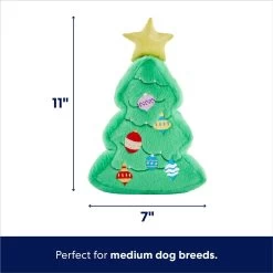 Frisco Holiday Santa's Helpers Plush Squeaky Dog Toy, 3 Count & Frisco Holiday Tree Thin Plush Squeaky Dog Toy -Frisco 986222 PT6. AC SS1800 V1698257735